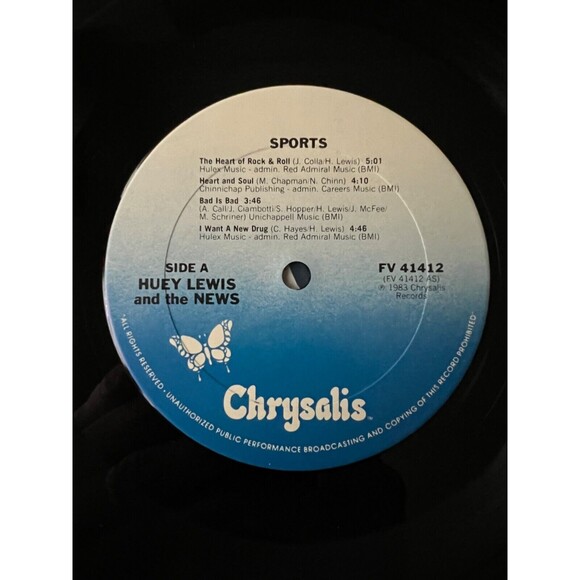 Huey Lewis And The News Sports 1983 LP Chrysalis FV 41412 VG+ Orig Inner Cleaned - Picture 7 of 9